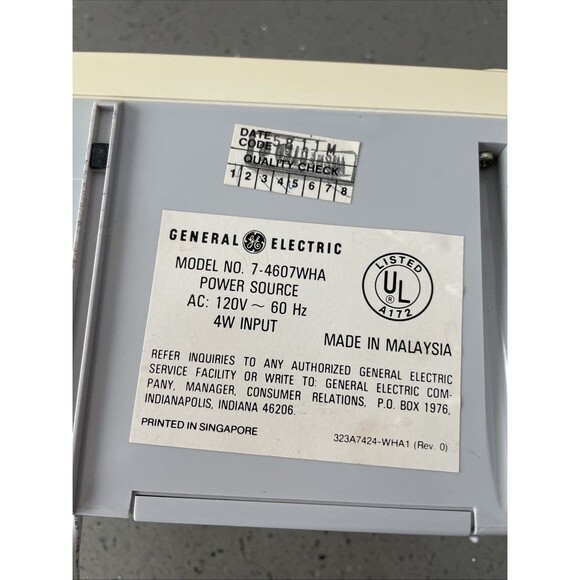 Vintage P'Jammer Alarm Clock Radio GE 7-4607WHA Tested & Working! - Picture 9 of 11